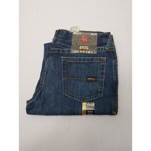Ariat Work M4 Relaxed Boot Cut Jeans Mens 35x34 Blue Denim Flame Resistant